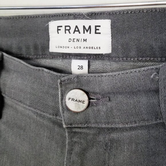Frame Denim Le Garcon Mid Rise Slim Boyfriend Grey Jeans 28 Weyburn $219 LGJ795 - Picture 10 of 15